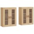 Armarios de pared 2 uds madera de ingeniería roble