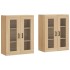 Armarios de pared 2 uds madera de ingeniería roble