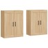 Armarios de pared 2 uds madera de ingeniería roble