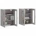Armarios de pared 2 uds madera de ingeniería gris
