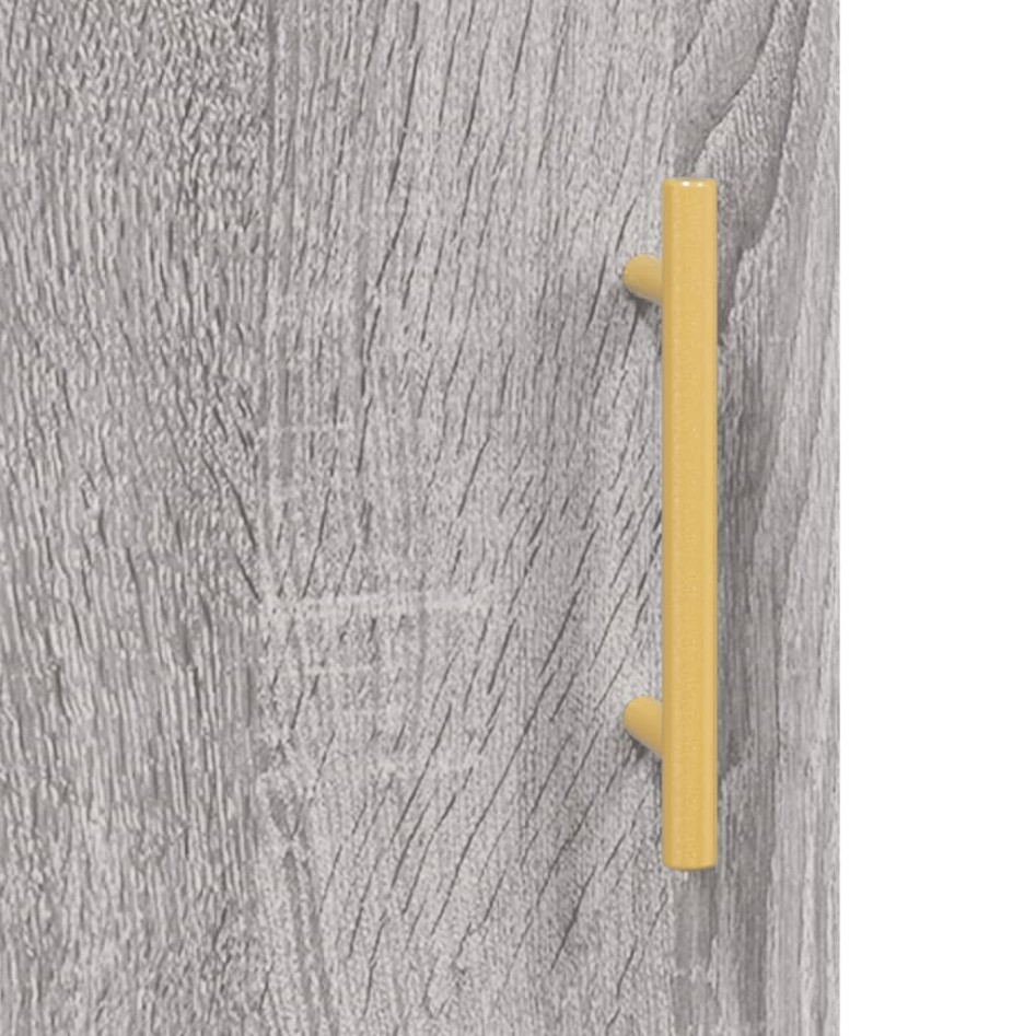 Armarios de pared 2 uds madera de ingeniería gris