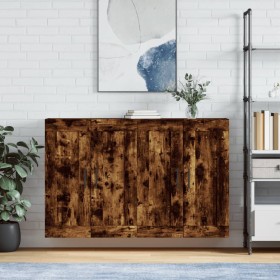Armarios de pared 2 uds madera de ingeniería roble