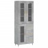 Aparador alto madera contrachapada gris hormigón 69,5x34x180