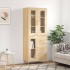 Aparador alto madera contrachapada color roble 69,5x34x180