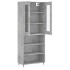 Aparador alto madera contrachapada gris hormigón 69,5x34x180