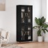 Aparador alto madera contrachapada negro 69,5x34x180