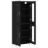 Aparador alto madera contrachapada negro 69,5x34x180