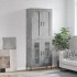Aparador alto madera contrachapada gris hormigón 69,5x34x180
