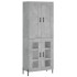 Aparador alto madera contrachapada gris hormigón 69,5x34x180