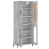 Aparador alto madera contrachapada gris hormigón 69,5x34x180