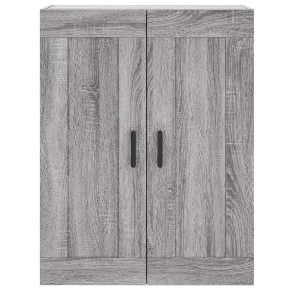 Aparador alto madera contrachapada gris sonoma 69,5x34x180