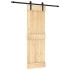 Puerta corredera con herrajes madera maciza de pino 70x210