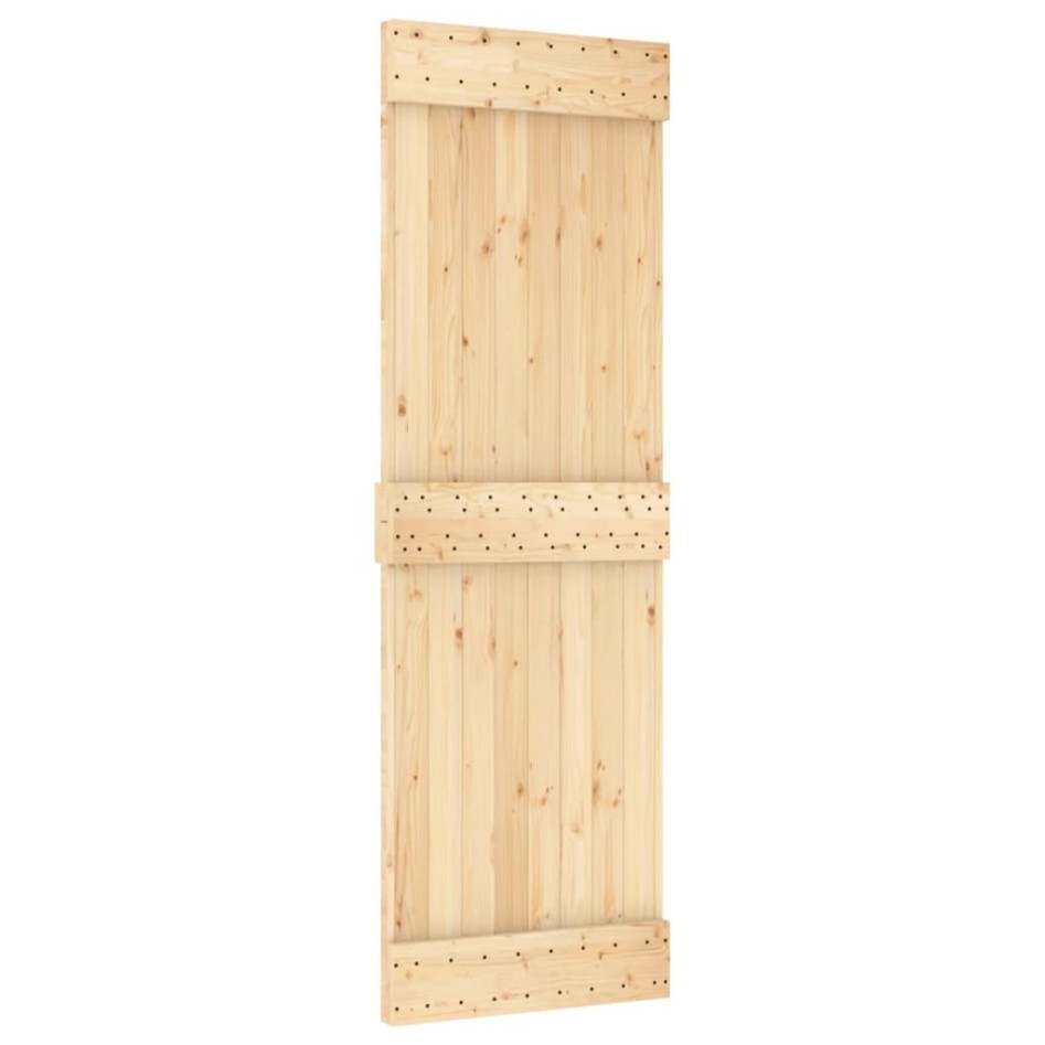 Puerta corredera con herrajes madera maciza de pino 70x210