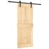 Puerta corredera con herrajes madera maciza de pino 85x210
