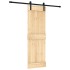 Puerta corredera con herrajes madera maciza de pino 70x210