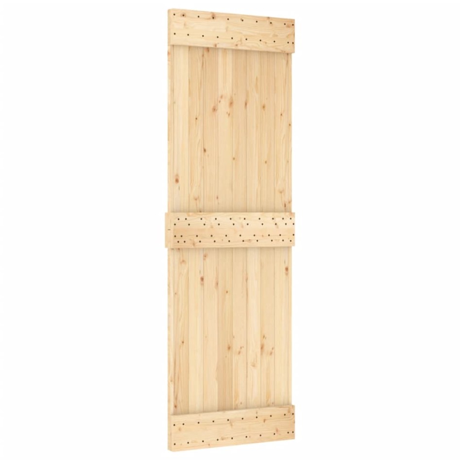 Puerta corredera con herrajes madera maciza de pino 70x210