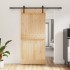 Puerta corredera con herrajes madera maciza de pino 95x210
