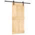 Puerta corredera con herrajes madera maciza de pino 95x210