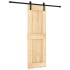 Puerta corredera con herrajes madera maciza de pino 70x210