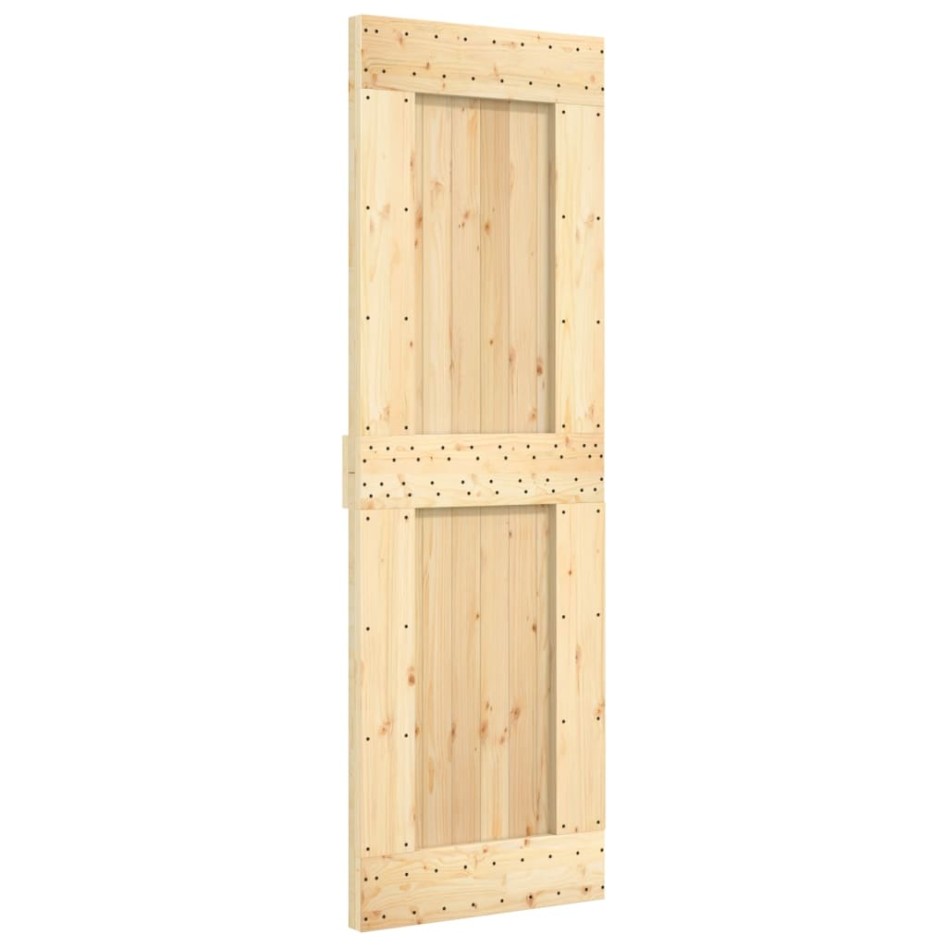Puerta corredera con herrajes madera maciza de pino 70x210