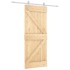 Puerta corredera con herrajes madera maciza de pino 85x210