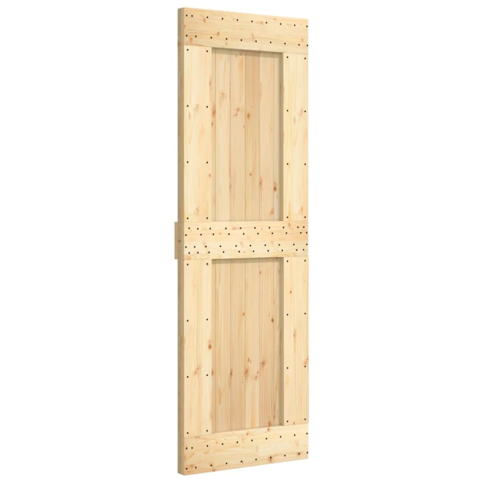 Puerta corredera con herrajes madera maciza de pino 70x210