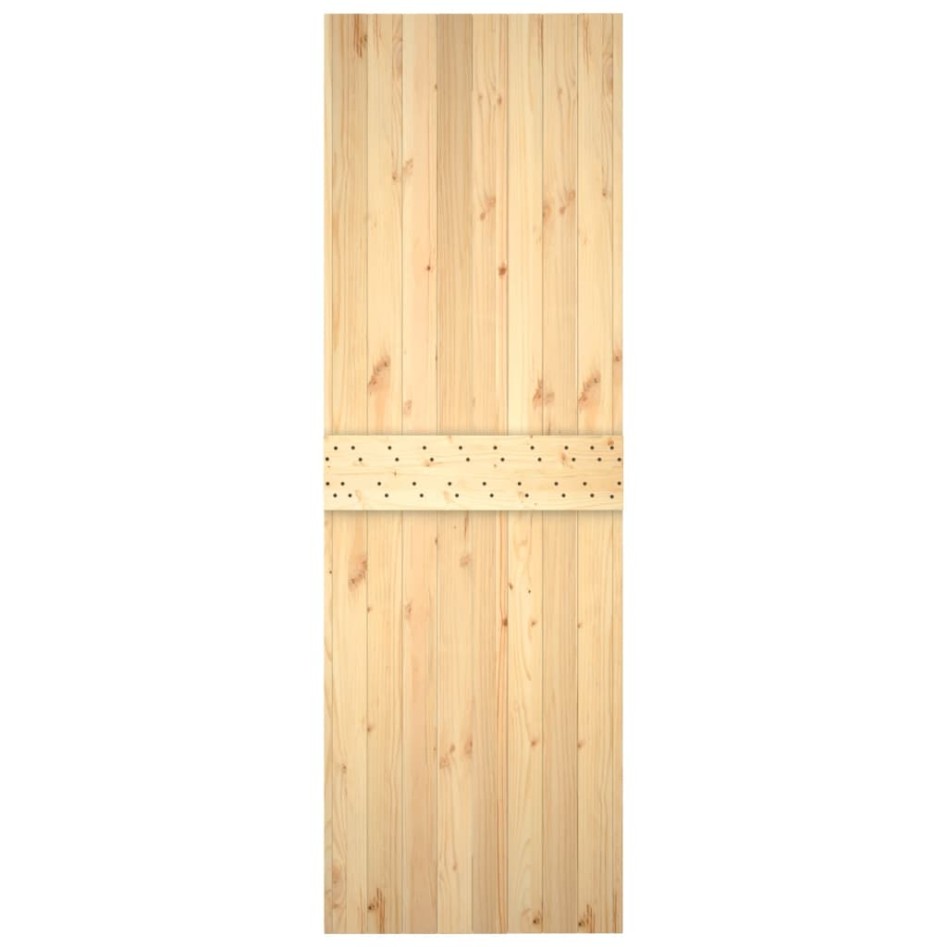 Puerta corredera con herrajes madera maciza de pino 70x210