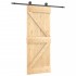 Puerta corredera con herrajes madera maciza de pino 85x210