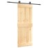 Puerta corredera con herrajes madera maciza de pino 80x210