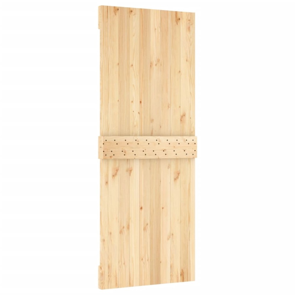Puerta corredera con herrajes madera maciza de pino 80x210