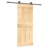 Puerta corredera con herrajes madera maciza de pino 85x210