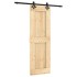 Puerta corredera con herrajes madera maciza de pino 70x210