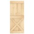 Puerta corredera con herrajes madera maciza de pino 90x210