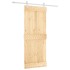 Puerta corredera con herrajes madera maciza de pino 85x210