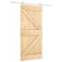 Puerta corredera con herrajes madera maciza de pino 95x210