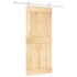 Puerta corredera con herrajes madera maciza de pino 90x210