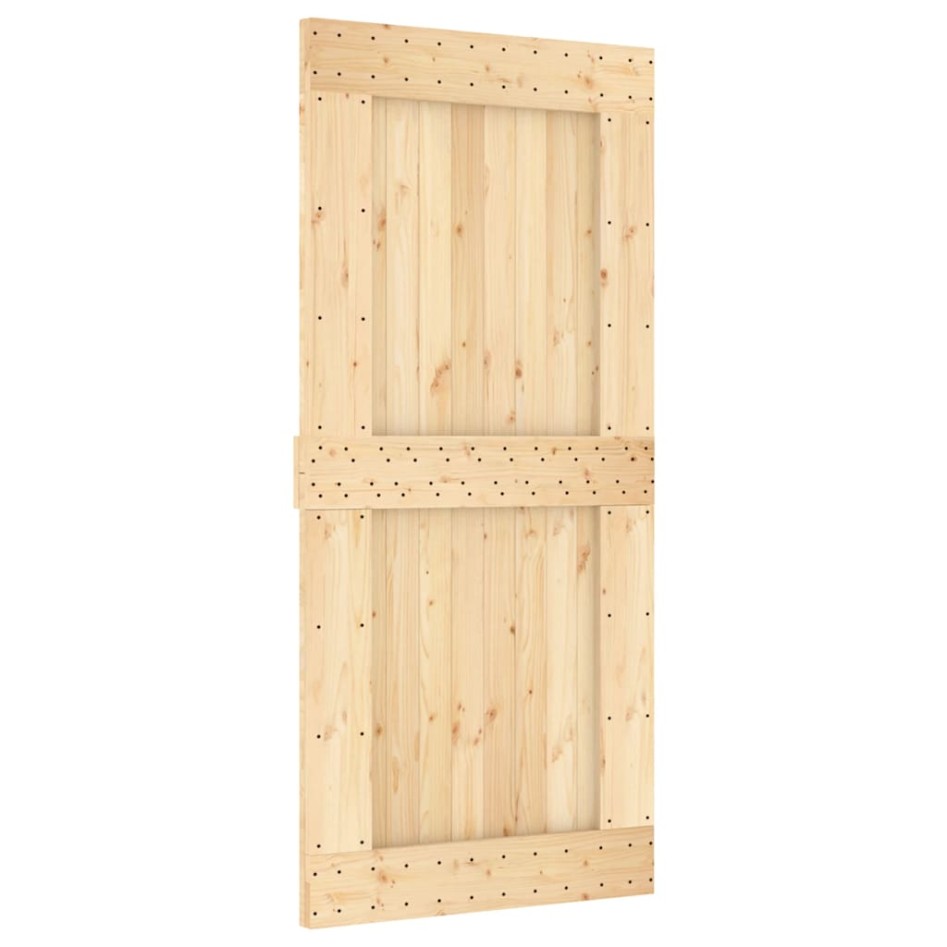 Puerta corredera con herrajes madera maciza de pino 95x210