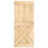 Puerta corredera con herrajes madera maciza de pino 90x210