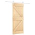 Puerta corredera con herrajes madera maciza de pino 85x210