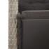 Sillón reclinable jardín y reposapiés 2 uds ratán PE gris
