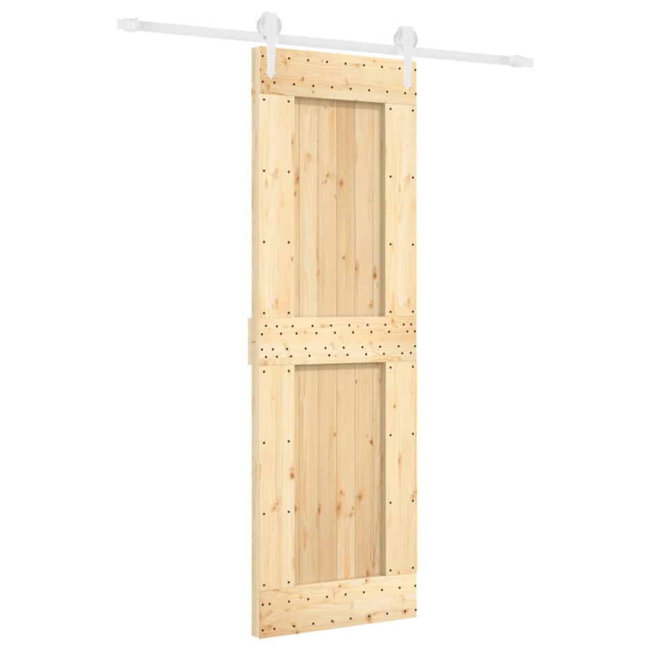 Puerta corredera con herrajes madera maciza de pino 70x210