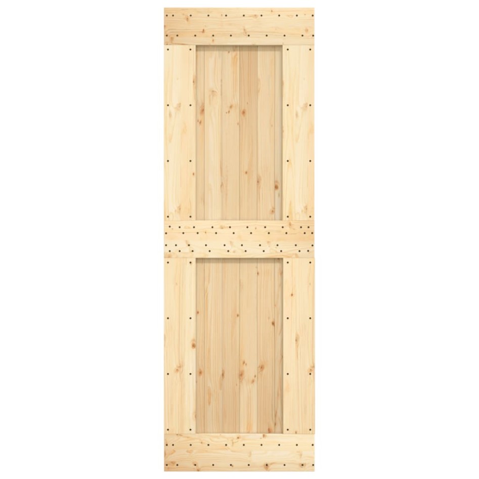 Puerta corredera con herrajes madera maciza de pino 70x210