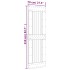 Puerta corredera con herrajes madera maciza de pino 70x210