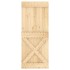 Puerta corredera con herrajes madera maciza de pino 85x210