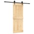 Puerta corredera con herrajes madera maciza de pino 80x210