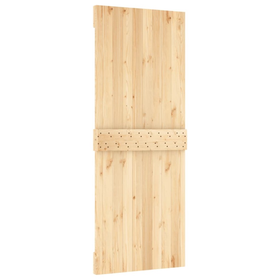 Puerta corredera con herrajes madera maciza de pino 80x210