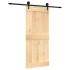 Puerta corredera con herrajes madera maciza de pino 90x210