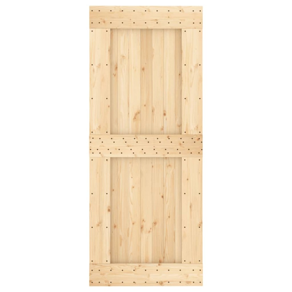 Puerta corredera con herrajes madera maciza de pino 85x210