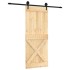 Puerta corredera con herrajes madera maciza de pino 85x210