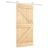 Puerta corredera con herrajes madera maciza de pino 95x210